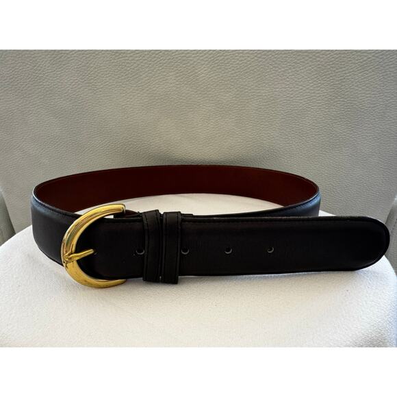 Coach Navy Leather Belt - Picture 1 of 4